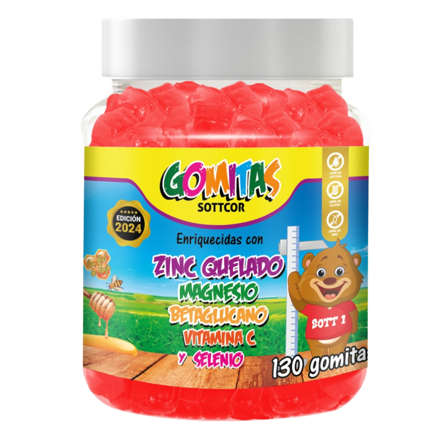 Zinc Para Niños Gomitas Sottcor 100Gr Fresa