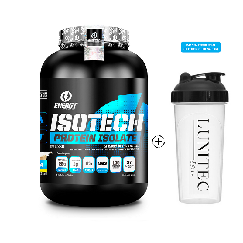 Proteina Energy Nutrition Isotech 1.3Kg Vainilla + Shaker