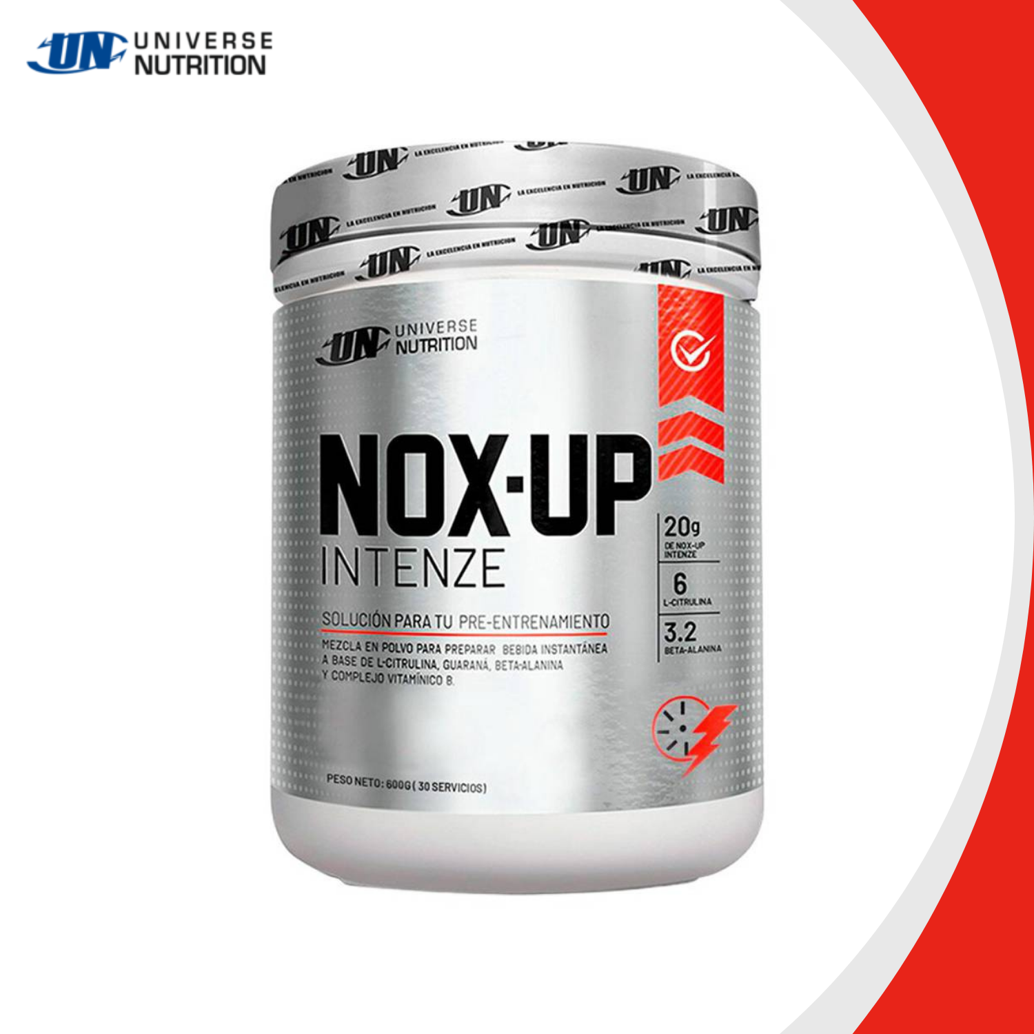 Pre Entreno Universe Nutrition Nox Up Intenze 600g Uva + Shaker - Imagen 2