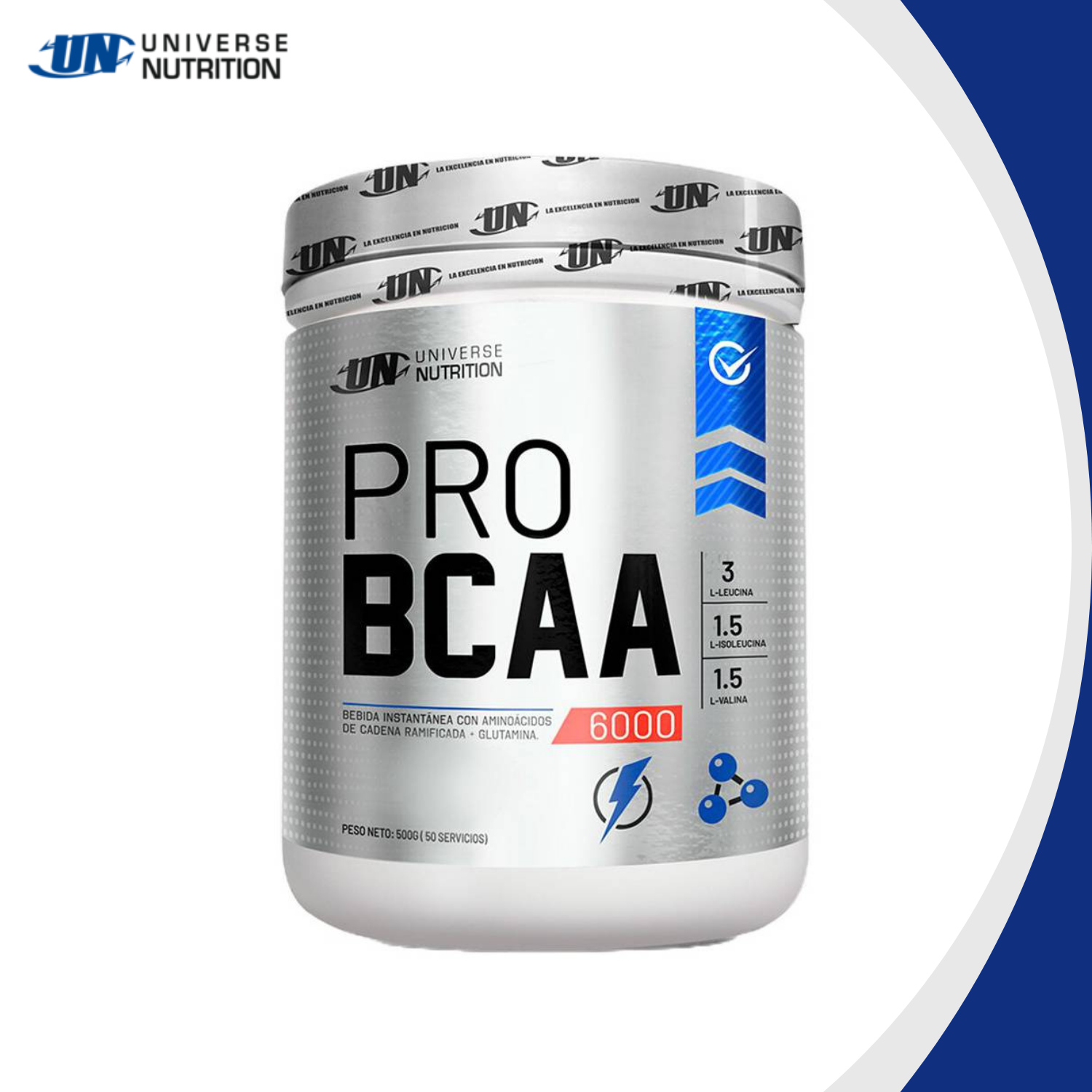 Aminoácido Universe Nutrition Pro Bcaa 6000 500g Citrus Punch + Shaker - Imagen 2