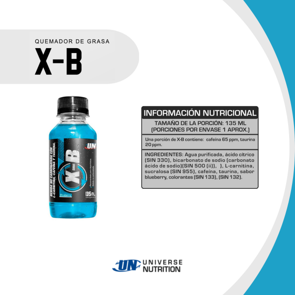 Quemador De Grasa Universe Nutrition X-B 15 Unid. Blueberry - Imagen 3