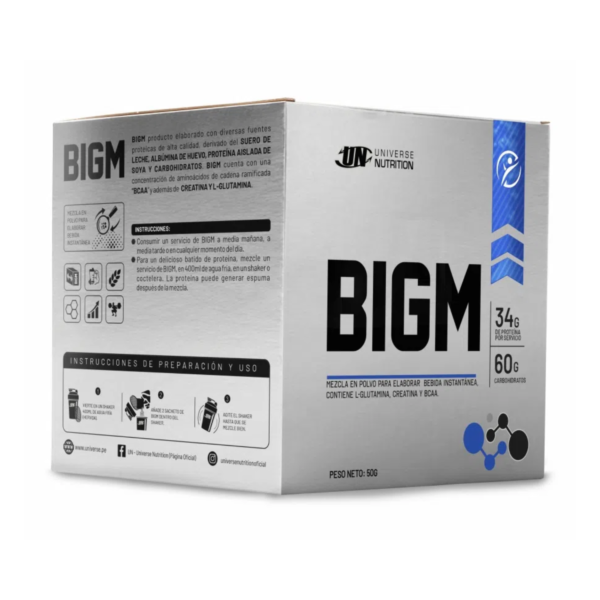 Mass Gainer Universe Nutrition Bigm Sachets Vainilla x10