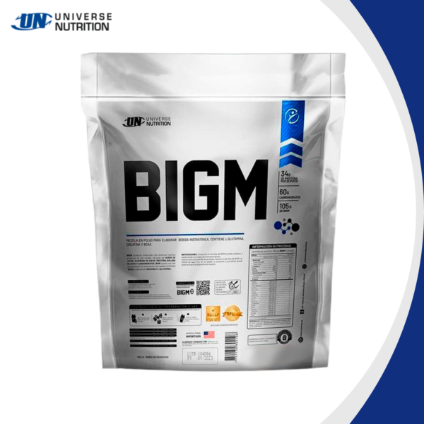 Mass Gainer Universe Nutrition Bigm 3 Kg Cookies + Shaker - Imagen 2